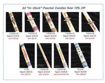paschal candle sale